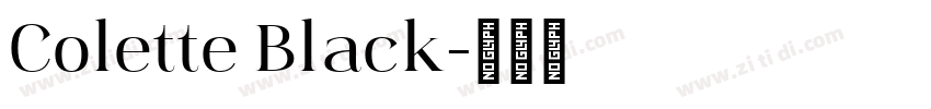 Colette Black字体转换
